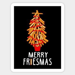 Merry Friesmas. Fries Lover Gift. Sticker